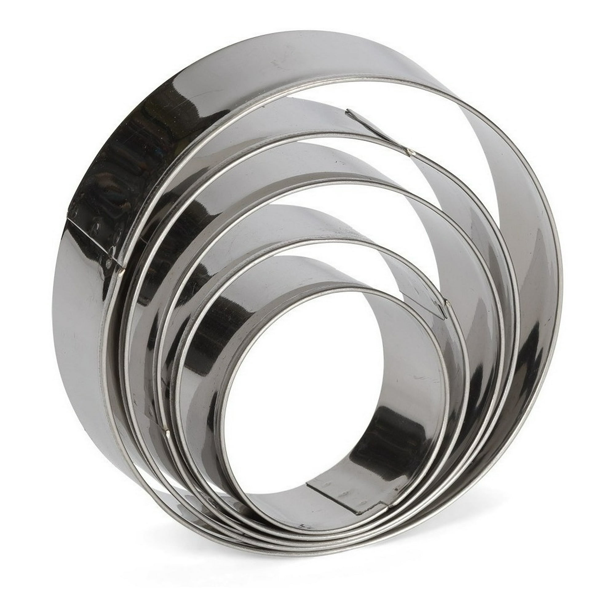 Genérico - 5 Moldes Galletas Circulo Molde De Galleta Cortador