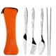 thumbnail image 1 of XmhyTop Juego de 4 Piezas Cubiertos de Cocina de naranja con Bolsa de Almacenamiento, Acero Inoxidable, Moderno y Funcional,Estilo A, 1 of 5