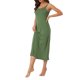 thumbnail image 4 of INSPIRE CHIC Vestido de Noche de Mujer de Rayón Suave sin Mangas con Tirantes Finos y Cuello Redondo para Primavera Verano Talla 2XL Verde Militar, 4 of 6