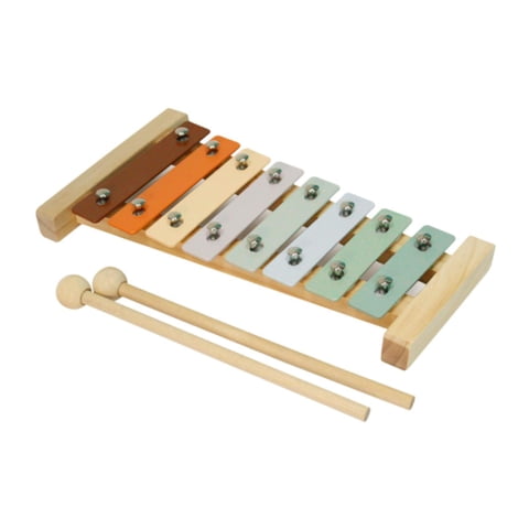 Magideal - Xilófono De 8 Notas Para Tocar Con La Mano, Juguete Musical Para Iluminar El Entorno, Con Marco De Madera Y 2 Mazos Para Niños, Sesiones Familiares Y