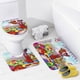 thumbnail image 4 of La gran aventura de la piruleta-theme 4-Piece Shower Curtain Set with Rugs, Waterproof Bathroom Decor Set Includes Bath Mat, U-Shaped Rug, Toilet Lid Cover and Curtain with Hooks, 4 of 6