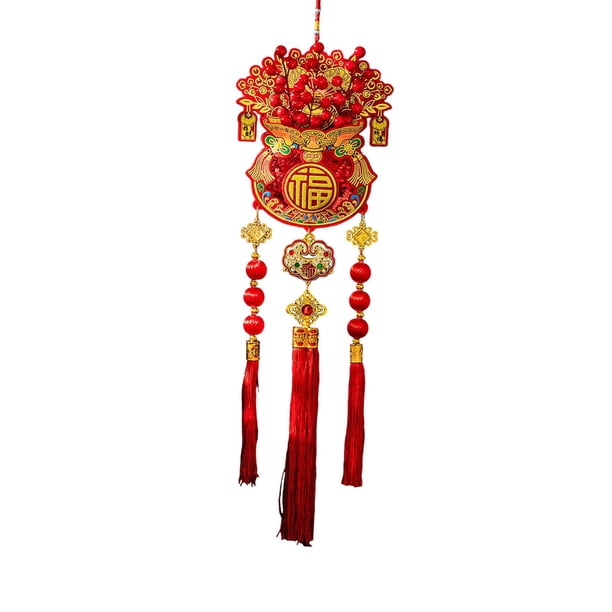 Decoración colgante de año Nuevo chino, carácter chino Fu, Feliz año Nuevo 2026, Festival de Primavera, decoración para fiestas, suministros de oficin