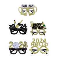 Magideal - Gafas De Fiesta Divertidas, Decoración De Gafas, Gafas De Feliz Año Nuevo, Accesorios De Fotografía Para Vacaciones, Festival De Hombres Y Mujeres, 5