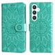 thumbnail image 1 of Funda tipo cartera FOXDOCK para Samsung Galaxy S24 , diseño girasol en relieve, cuero PU, cierre magnético, soporte y tarjetero, 1 of 5