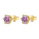thumbnail image 2 of Aretes de Botón de Moissanita 2cttw Color D Claridad VVS1 Corte Redondo Aretes de Diamante Aretes de Botón Amarillo/rojo/rosa Aretes de Moissanita para Mujer Hombres con Certificado, 2 of 9