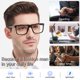 thumbnail image 4 of Gafas de lectura MARE AZZURO Oversized Square para hombre 2.50, 4 of 6