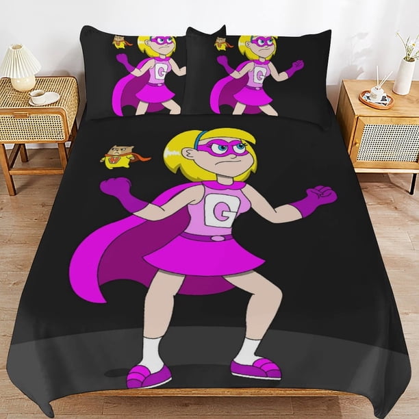 Hamster & Gretel Cartoon Bedding Sets Ultra Soft Skin-Friendly Duvet Cover 3 Piece, Cute Comforter Cover Bed Set for Boys Girls Kids