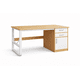 thumbnail image 2 of Escritorio Home Office 120x60x71,2 cm Blanco y Madera Clara, 2 of 11