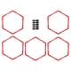 thumbnail image 1 of 5 Anillos De Agilidad Hexagonales Multiusos Para Niños Y Adultos, Color Rojo Rugby, 1 of 5