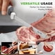 thumbnail image 2 of NutriChef Cuchillo Eléctrico Inalámbrico | Botón de Seguridad ON/OFF Constante y Fácil de Usar | Corta Pavo, Carnes, Aves, Pan, Queso y Más | Ligero con Mango Ergonómico Contorneado | Blanco y Gris, 2 of 7