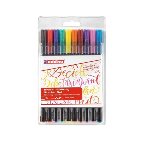 Marcadores Punta Pincel Edding Set 10 colores