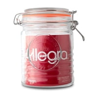 Frasco Vidrio Allegra Tapa Hermética 750Ml Transparente Contenedor