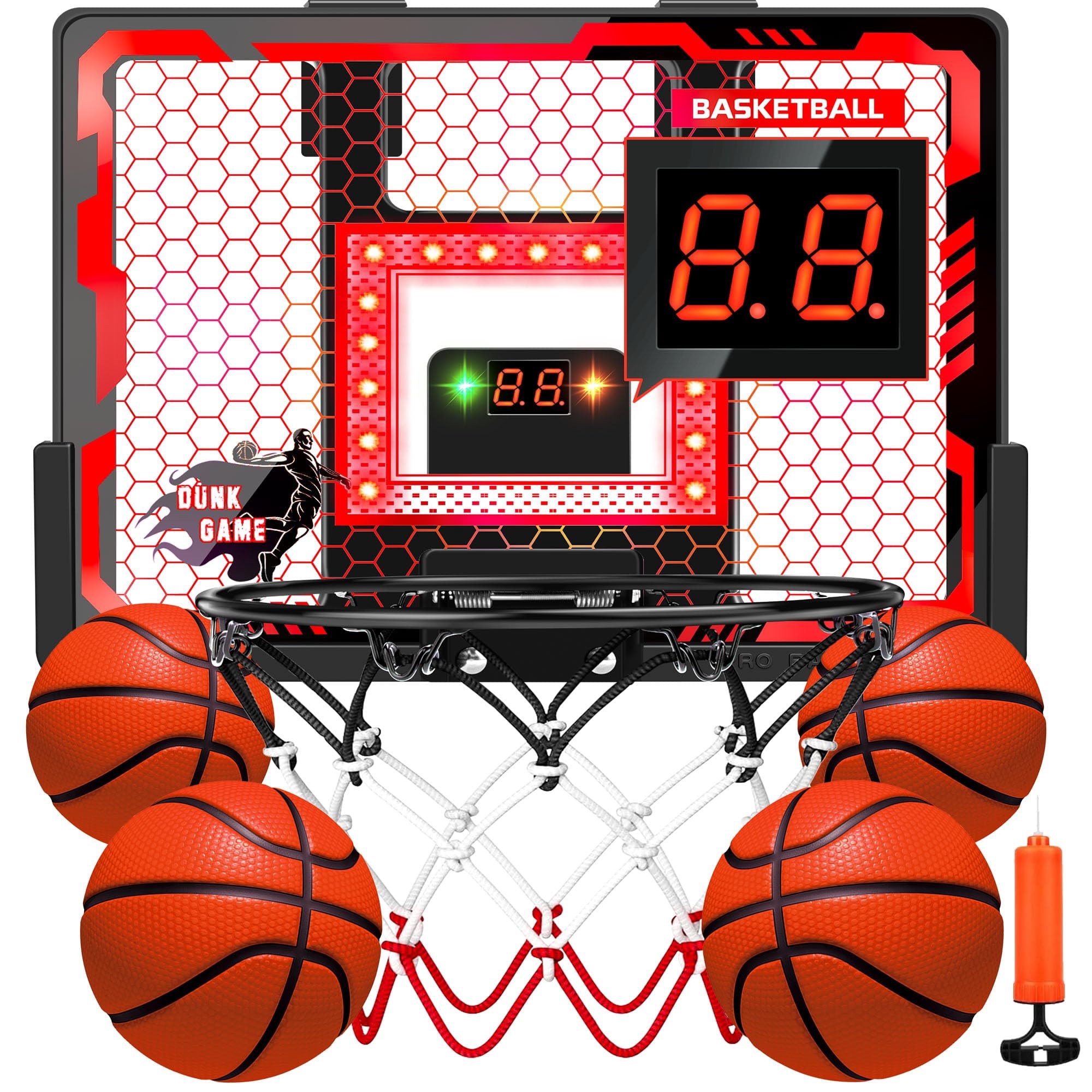 Canasta De Baloncesto Interior Badgoal De Juguete Con Luces Led Para Niños