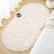 thumbnail image 4 of Alfombra Goideal Fluffy Bedroom, pequeña, ovalada, color crema, 80 cm x 160 cm, 4 of 7