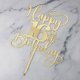 thumbnail image 2 of Adorno para Tarta Ruscalin 16.º Cumpleaños Dorado Espejado, 2 of 6