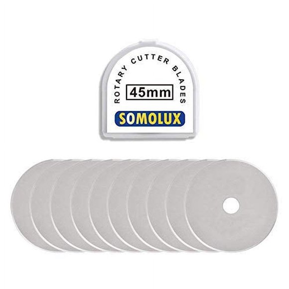 Cuchillas para cortadora rotativa SOMOLUX 45 mm 10 piezas acero SKS‑7