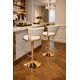 thumbnail image 5 of Taburete Queen Velvet Elegante Terciopelo Ajustable Beige, 5 of 6