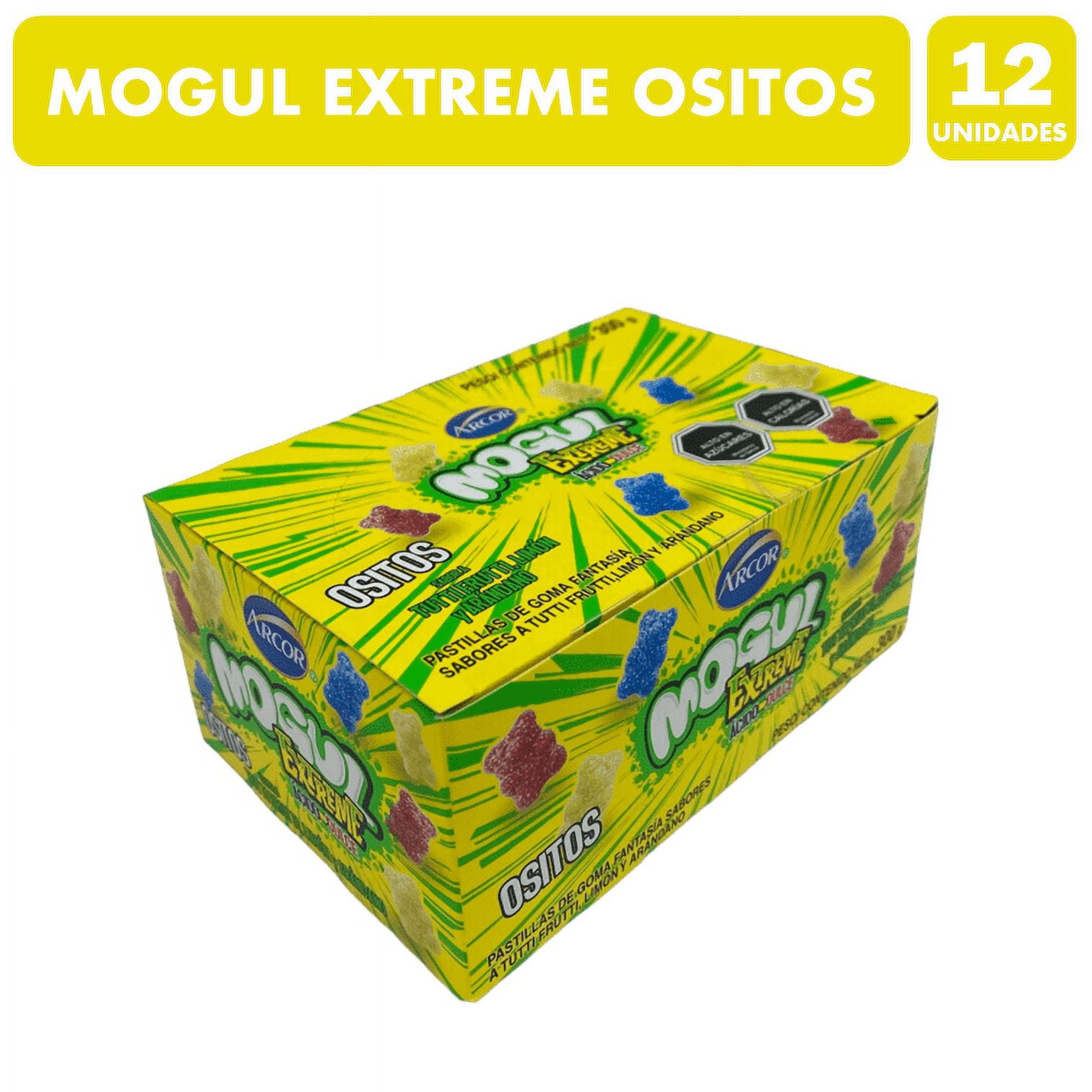 Caja Gomitas Arcor Mogul Extreme Ositos (caja Con 12 Un)