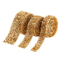 Magideal - 3 Rollos De Cintas Autoadhesivas Diy, Manualidades Con Purpurina, Pegatinas De Decoración Diy, Cintas Ostentosas Para Decoración De Eventos De Baño Oro