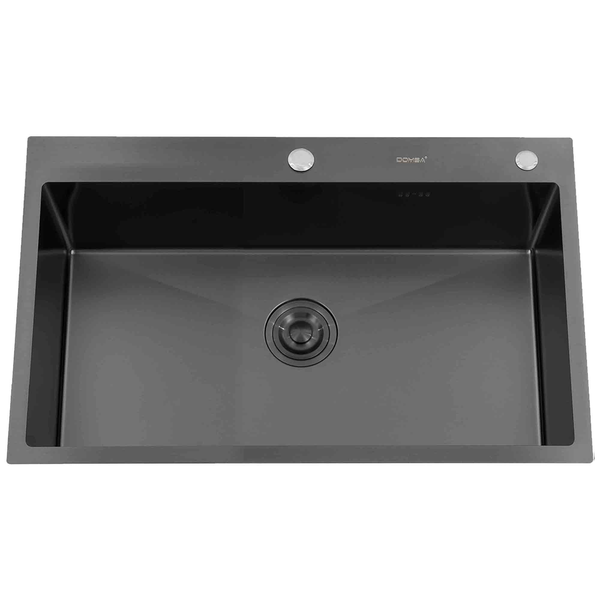 Domsa - Lavaplatos Sobre Cubierta Black 80x50x20 Cm