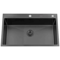 Domsa - Lavaplatos Sobre Cubierta Black 80X50X20 Cm