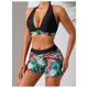 thumbnail image 1 of Conjunto De Bikini Traje De Baño Mujer Tropical Negro Europeo, 1 of 6