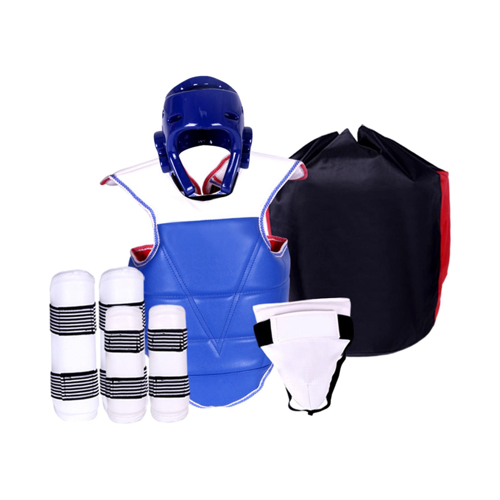 Magideal - 5 Piezas Equipo De Protección De Taekwondo Protector De Cuerpo De Boxeo Equipo De Sparring De Karate Acolchado Profesional Para Kickboxing Mma Artes M S