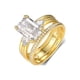 thumbnail image 1 of Juego de Anillos de Compromiso de Moissanita de Oro de 3.5 Quilates para Mujer Color D Claridad VVS1 Anillos Nupciales de Moissanita para Mujer Juego de Anillos de Boda de Plata Esterlina S925 Talla, 1 of 7