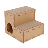 Ioensy - 2 En 1 Gato Rascador Cama Juguete Mascotas Suministros Tablero Gatito Interior Garras Cuidado