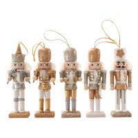 Bothyi - 5 Uds 13Cm Figuras De Cascanueces De Soldado De Madera Decoraciones Colgantes Duraderas