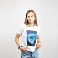 Polera Mc Mujer E.T Alien Blanco