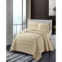 Tengfei - Cobertor Colcha Quilt Tufting De Lujo Suave 2 Plazas