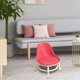 thumbnail image 5 of Taburete Rodante Redondo Bajo Con Ruedas Taburete De Pedicura Para Fitness Office Garage Red, 5 of 6