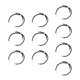 thumbnail image 4 of 10 Piezas De Pulsera De Cordón Trenzado De Nailon, Hallazgos, Pulsera De Cuerda De Moda, Negro, Plata, 4 of 5