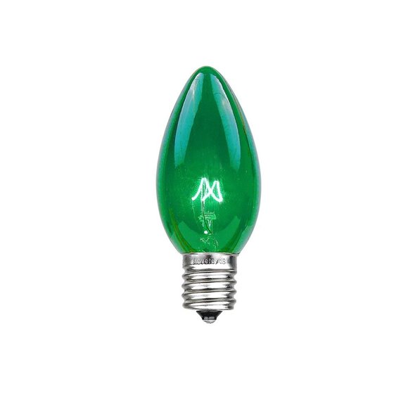 Bombilla Novelty Lights C7, 5 W, 120 V, verde, paquete de 25