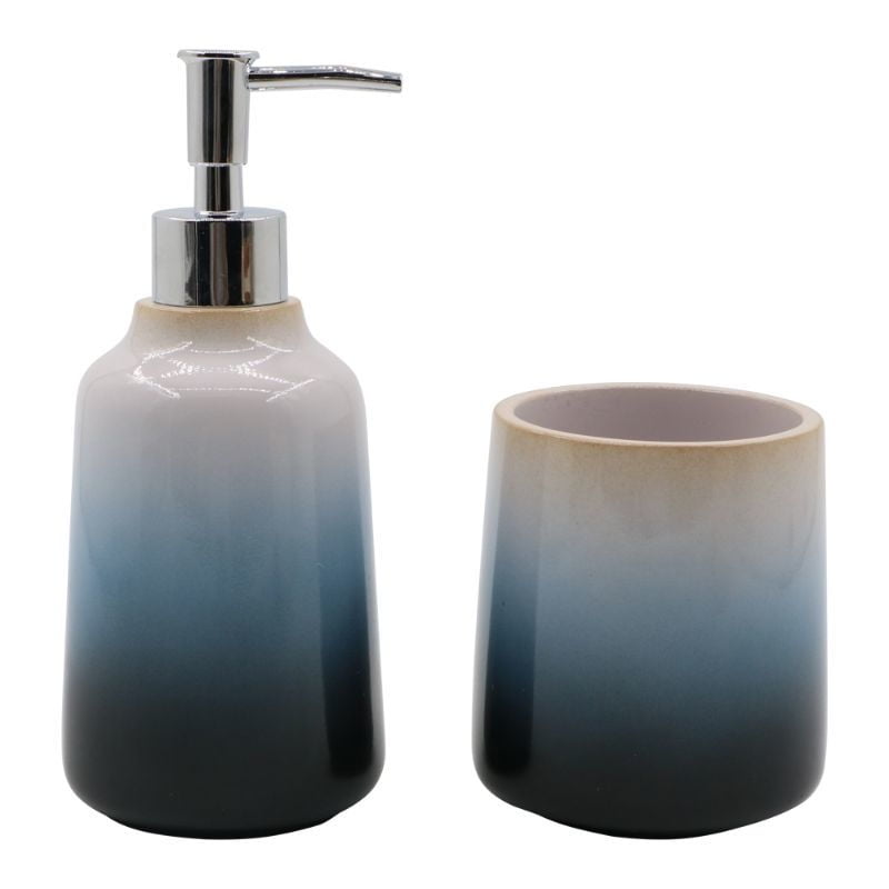 Mainstays - Set De Baño Resina 2 Piezas Azul Degradado