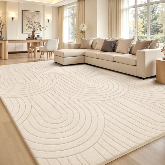 Alfombra Sour Lemon 274 cm x 366 cm Blanca – Diseño Moderno