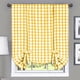 thumbnail image 1 of Cortina de ventana ACHIM Buffalo Check Tieup, 107 x 160 cm, color amarillo a cuadros, 1 of 6