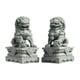 thumbnail image 1 of 2 Estatuas De León De Regalo, Esculturas De Piedra En Miniatura Para El Estante De La Sala De Estar Del Hogar, Color Cian, 1 of 3