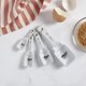 thumbnail image 4 of Juego de cucharas medidoras de cerámica Mason Craft & More White (1 cucharada, 1 cucharadita, 1/2 cucharadita, 1/4 cucharadita), 4 of 4