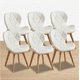 thumbnail image 1 of Pack 6 Sillas Mariposas Ecocuero Wood Beige, 1 of 2