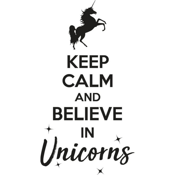 Decomural Keep Calm Believe In Unicorns WS-41402
