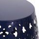 thumbnail image 3 of Mesa auxiliar de exterior Benjara Miami con diseño calado, azul marino, hierro, 3 of 5