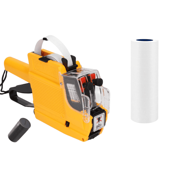 Pack de Etiquetadora Doble Línea Fecha Precio Lote Mx 6600 + Rollo 4000 Etiquetas