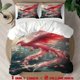 thumbnail image 1 of 3pcs Divine Bird Cherry Blossom Theme Printed Bedding Set | Includes 1 Duvet Cover + 2 Pillowcases All Season, 1 of 5