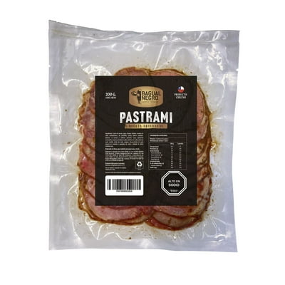 Pastrami De Vacuno Laminado 200 G Bagual Negro