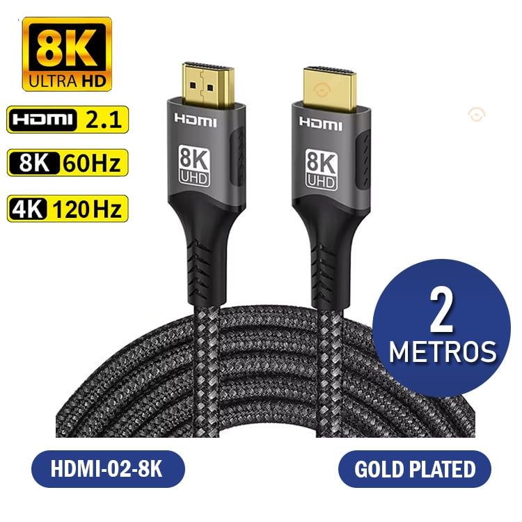 Evotech - Cable Hdmi 2.1 8k De Alta Velocidad 48gbps, 2 Metros