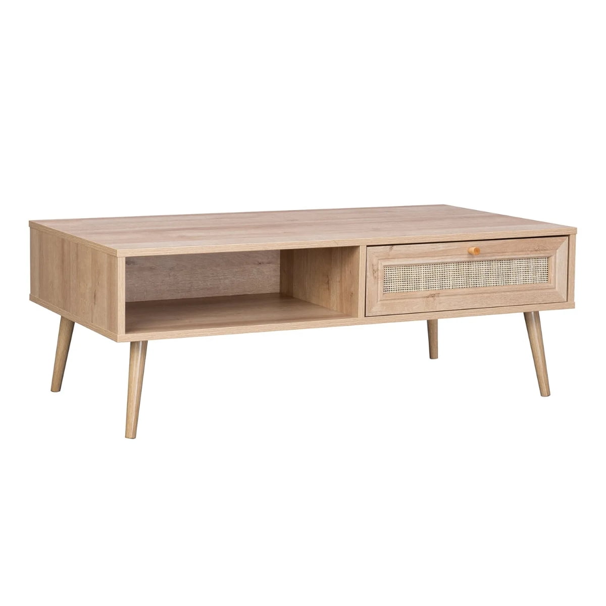 Casa Vinte - Mesa De Centro Con Cajón Ratan Radal