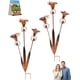thumbnail image 1 of Estaca jardín tres calas cobre flameado campanas 61cm caprichoso arte metal exterior, 1 of 8