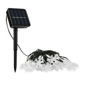 Disparo - Luces Navidad Led Copo Nieve Solar 4M Calida Decoracion